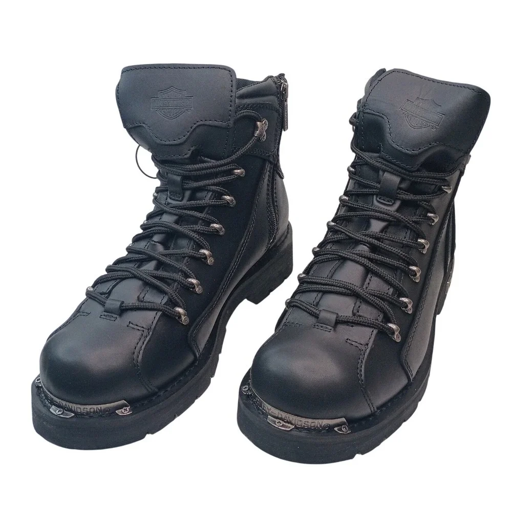 Harley-Davidson Electron Men Black Leather Motorcycle Boots D96017 Men Sz 13 NEW